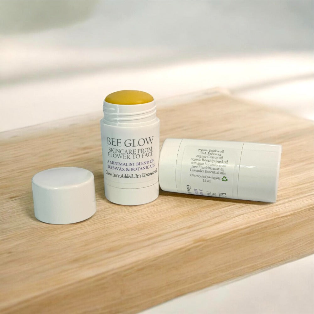 Bee Glow Moisturizer - Natural Beeswax & Botanical Face Balm - Hydrating Skin Care