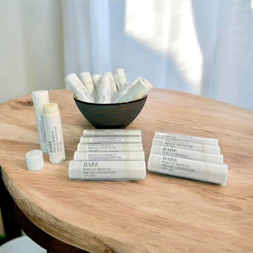 BARE Natural  Lip Care - Clean Beeswax Lip Balm - Simple Hydration