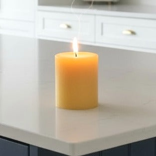 Beeswax Pillar Candles | Natural Hand-poured 100% Pure USA Beeswax - Eco-Friendly Gift