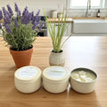 Soy Wax Petite Secret Flower Garden Candle - Handmade Botanical Gift - Lavender or Lemongrass Essential oils