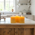 Beeswax Pillar Candles | Natural Hand-poured 100% Pure USA Beeswax - Eco-Friendly Gift