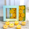 Beeswax Tea Light Candles | Natural Hand-poured 100% Pure USA Beeswax - Eco-Friendly Gift